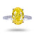 Oval yellow engagement zircon ring